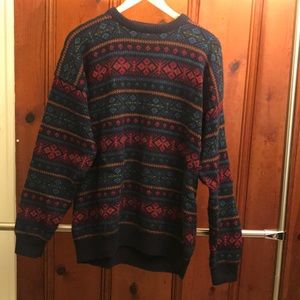 Vintage Wool Patterned Sweater